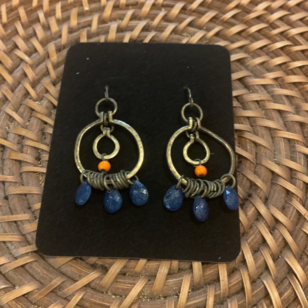 🐝 2 for $10🐝 Hammered Metal Beaded Earrings